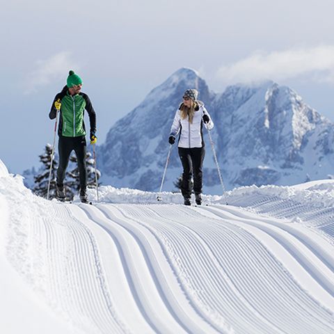 Corss-country skiing on the alps of Rodeneck/Rodengo and Lüsen/Luson