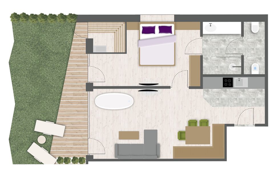 Small Luxury Apartment Panorama