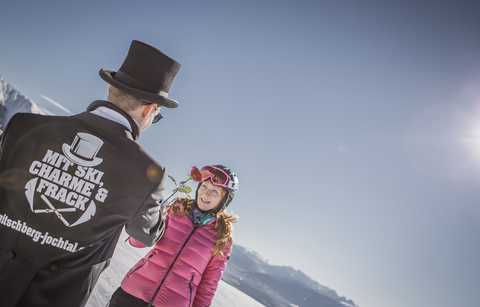 Il Cavaliere, der charmante Pistenbegleiter im Skigebiet Gitschberg Jochtal